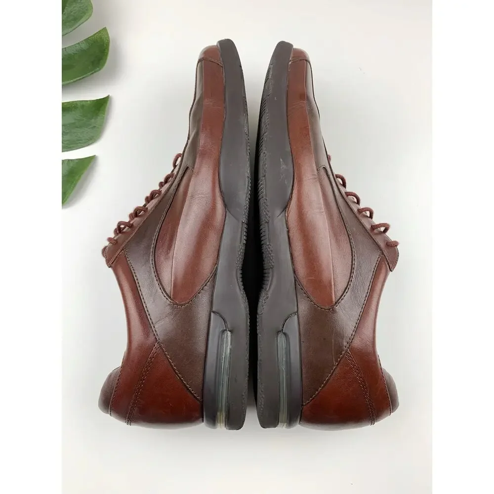 Rockport Oxford Dress Shoes Two Tone Brown Leather Lace Up Comfort Men's 11